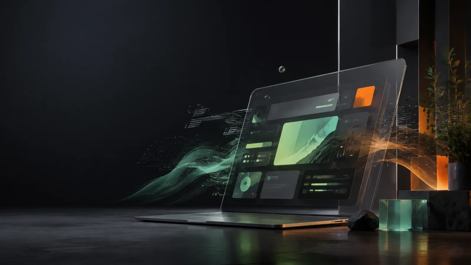 Modern digital interface illustrated for Webam Studio