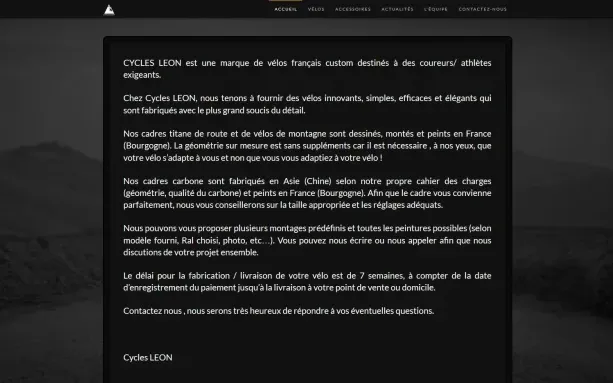 Aperçu du projet cycles-leon.com