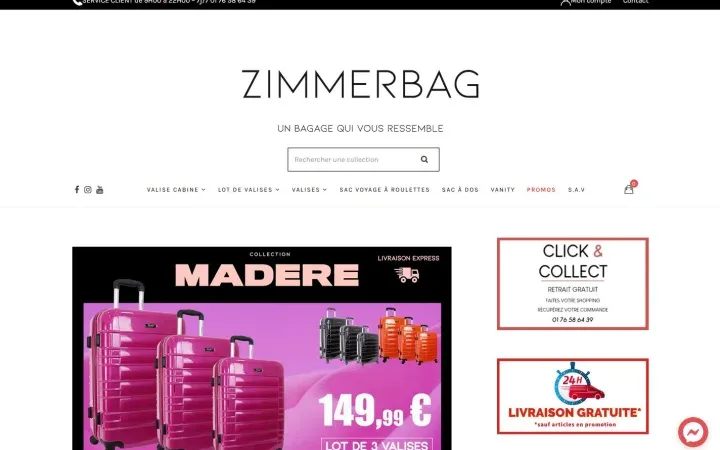 Aperçu du projet zimmerbag.fr