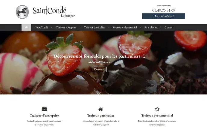 Aperçu du projet traiteur-saintconde.fr