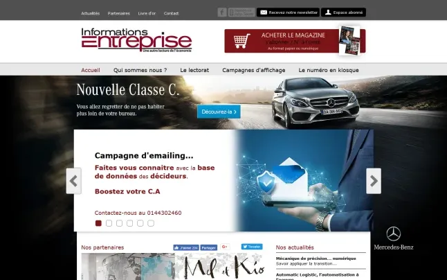 Aperçu du projet info-entreprise.com