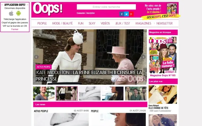 Aperçu du projet oops.fr