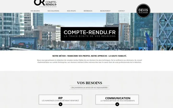 Aperçu du projet compte-rendu.fr
