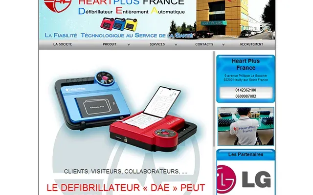 Aperçu du projet defibrillateur-heartplus.com