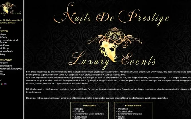 Aperçu du projet nuitsdeprestige.com