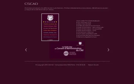 Aperçu du projet cscad.pro