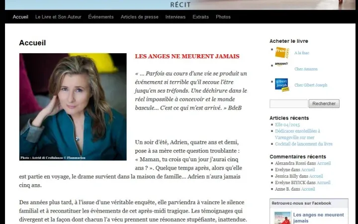 Aperçu du projet lesangesnemeurentjamais.fr
