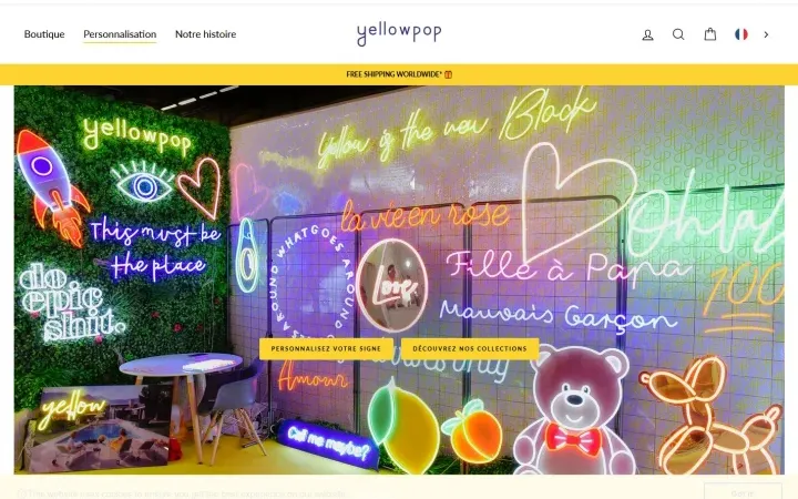 Aperçu du projet yellowpop.co