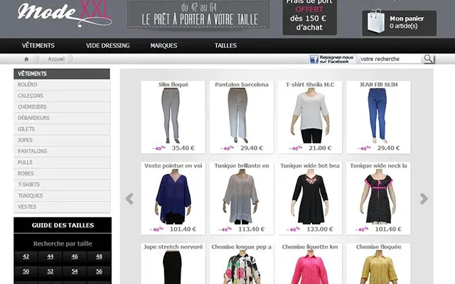 Aperçu du projet modexxl.com